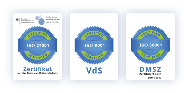 VDS , DMSZ Iso cerificates